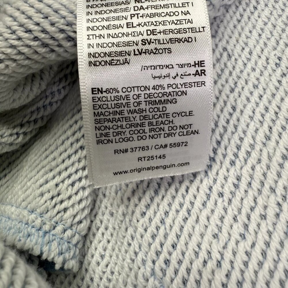 Original Penguin Mens Light Blue Marl Drawstring Waist 7" Sweat Shorts Size XL - Picture 13 of 13